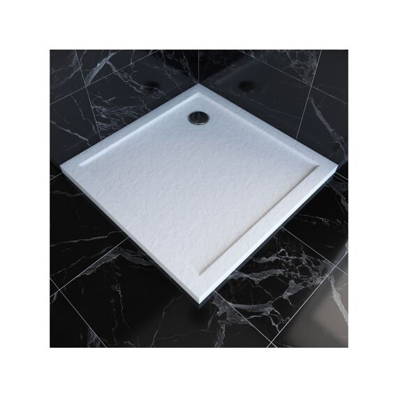 Aurlane Pedra Douchebak Acryl Leisteeneffect Wit Mat 90X90Cm Excl Afvoer