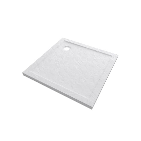 Aurlane Pedra Douchebak Acryl Leisteeneffect Wit Mat 90X90Cm Excl Afvoer