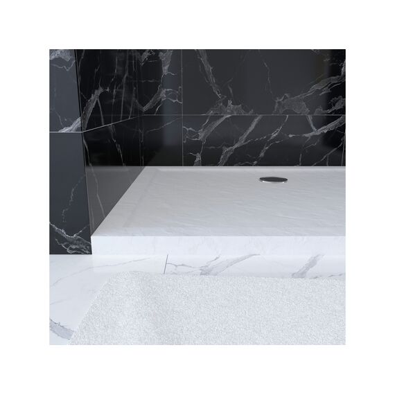 Aurlane Pedra Douchebak Acryl Leisteeneffect Wit Mat 80X100Cm Excl Afvoer