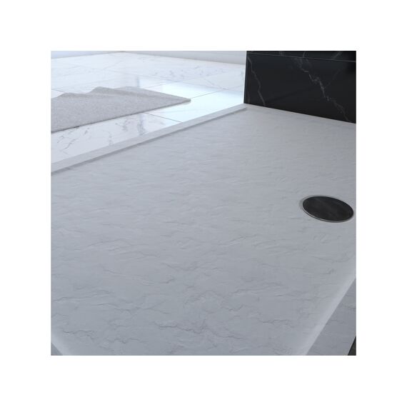 Aurlane Pedra Douchebak Acryl Leisteeneffect Wit Mat 80X120Cm Excl Afvoer
