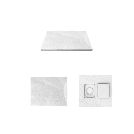 Aurlane Stone 2 Douchebak Wit 70X90Cm Excl Afvoer