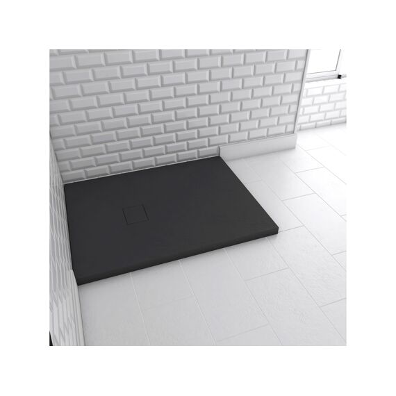 Aurlane Stone 2 Douchebak Zwart 70X90Cm Excl Afvoer