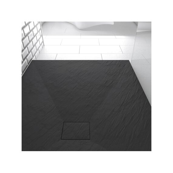 Aurlane Stone 2 Douchebak Zwart 70X90Cm Excl Afvoer