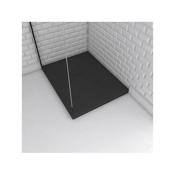 Aurlane Stone 2 Douchebak Zwart 70X90Cm Excl Afvoer