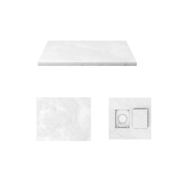 Aurlane Stone 2 Douchebak Wit 80X100Cm Excl Afvoer