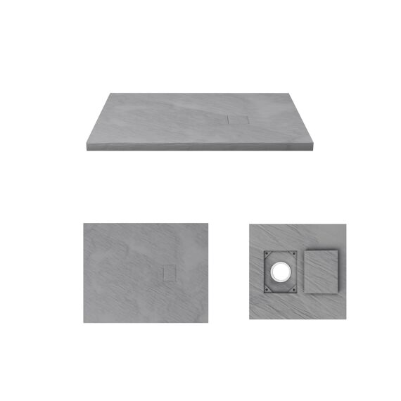 Aurlane Stone 2 Douchebak Grijs 80X100Cm Excl Afvoer