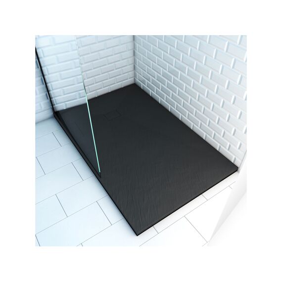Aurlane Stone 2 Douchebak Zwart 80X120Cm Excl Afvoer