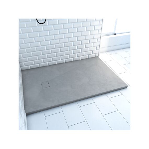 Aurlane Stone 2 Douchebak Grijs 90X140Cm Excl Afvoer