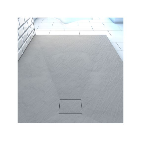 Aurlane Stone 2 Douchebak Grijs 90X140Cm Excl Afvoer