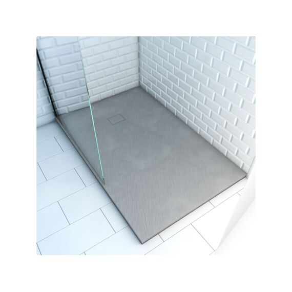 Aurlane Stone 2 Douchebak Grijs 90X140Cm Excl Afvoer