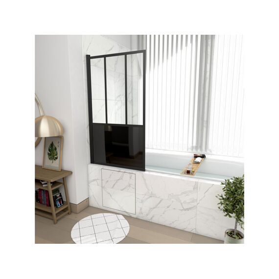 Aurlane Black Indus Badwand Zwenkbaar 130X75Cm