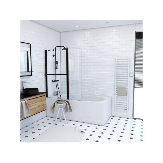 Aurlane Ibiza Badwand Zwart Mat 130X105Cm