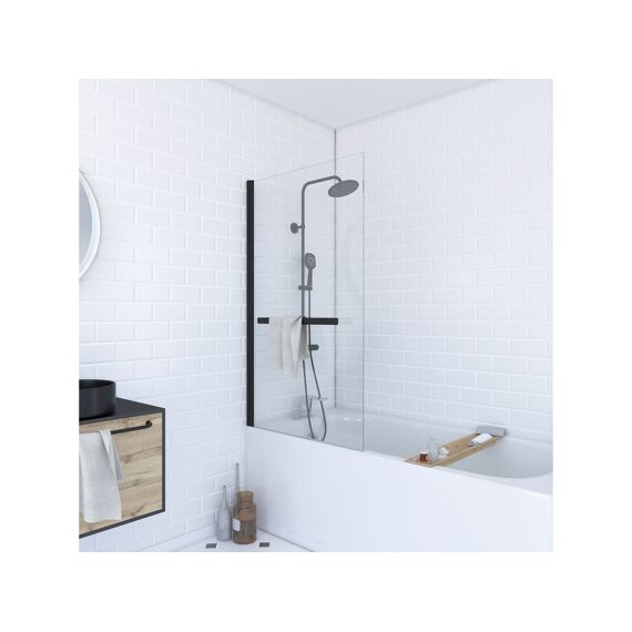 Aurlane Prime Badwand Zwart Mat 150X85Cm