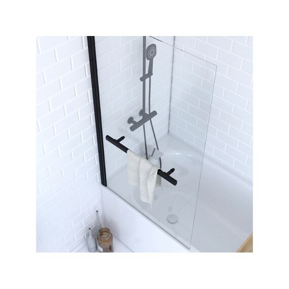 Aurlane Prime Badwand Zwart Mat 150X85Cm