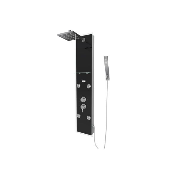 Aurlane Glass Douchekolom Hydro Zwart 22X125Cm