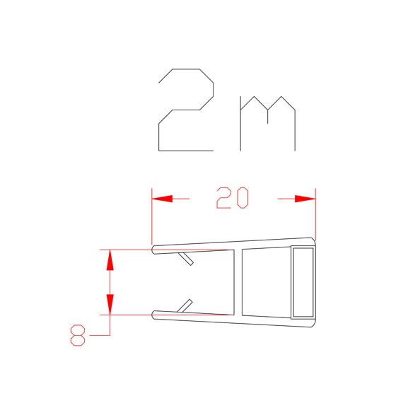 Aurlane Magnetische Strip Plat 8Mm