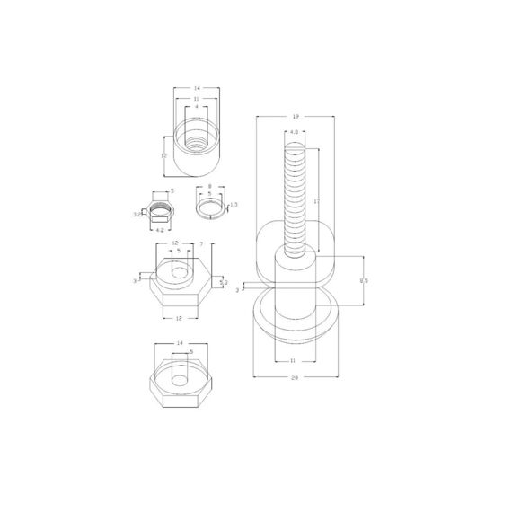 Aurlane Wielen Voor Douchecabine Dia 20Mm 4 Stuks