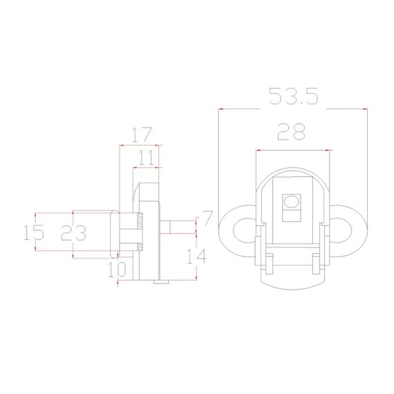 Aurlane Wielen Voor Douchecabine Dubbel Metaal/Chroom Dia 23Mm 4 Stuks
