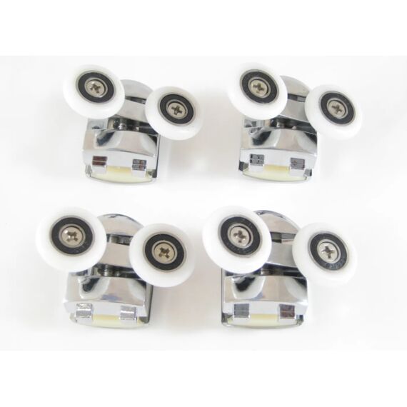 Aurlane Wielen Voor Douchecabine Dubbel Metaal/Chroom Dia 23Mm 4 Stuks