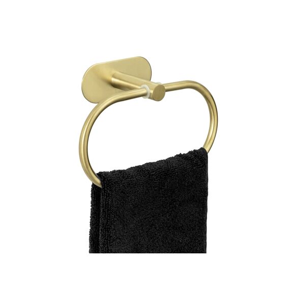 Wenko Turbo-Loc Orea Gold Matt Handdoekhouder Ring