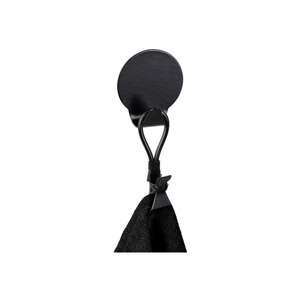 Wenko Wandhaak Rond Medium Rvs Zwart Set 2St