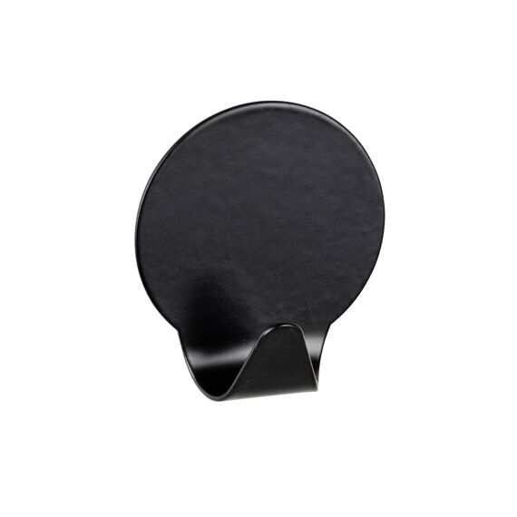 Wenko Wandhaak Rond Medium Rvs Zwart Set 2St