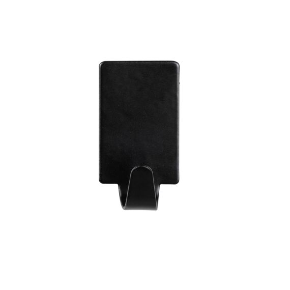 Wenko Wandhaak Rechthoekig Rvs Zwart Set 4St