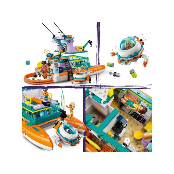 LEGO Friends 41734 Reddingsboot Op Zee