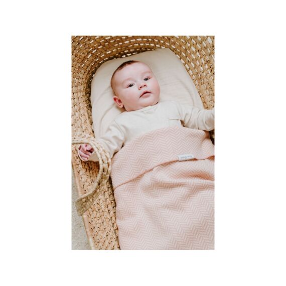 Babys Only Dawn Wiegdeken 75X95Cm Blush/Ecru