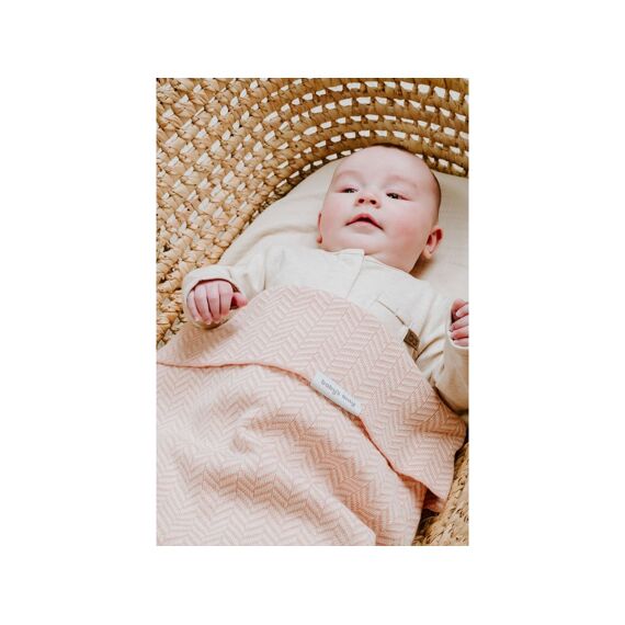 Babys Only Dawn Wiegdeken 75X95Cm Blush/Ecru