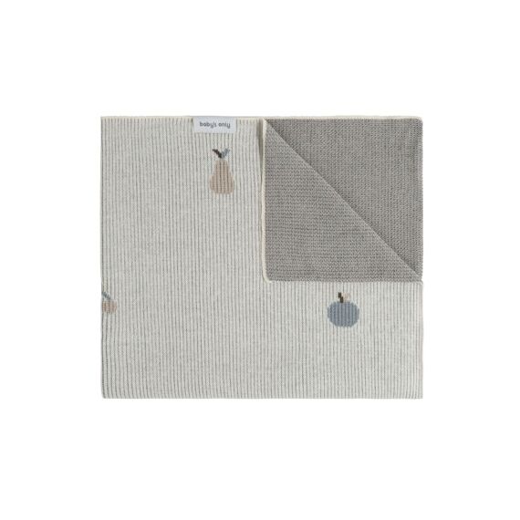 Babys Only Lush Wiegdeken 75X95Cm Nordic Blue/Ecru