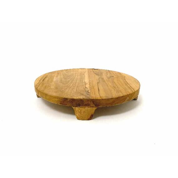 Plateau Teak Natural D30H5Cm