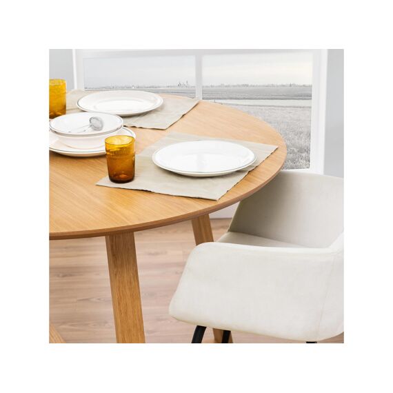 Malika Dining Tafel Rond Eik D120X75Cm