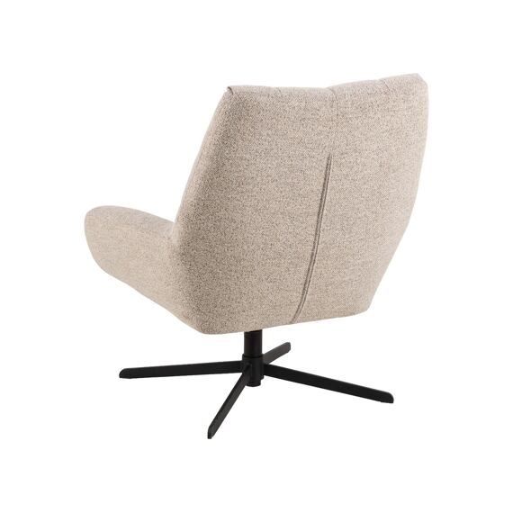 Paris Resting Chair Beige Stof Zwart Metalen Voet 73X82X88Cm