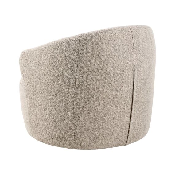 Westport Lounge Stoel Beige Stof Zwart Metalen Voet 80X80X76.5Cm