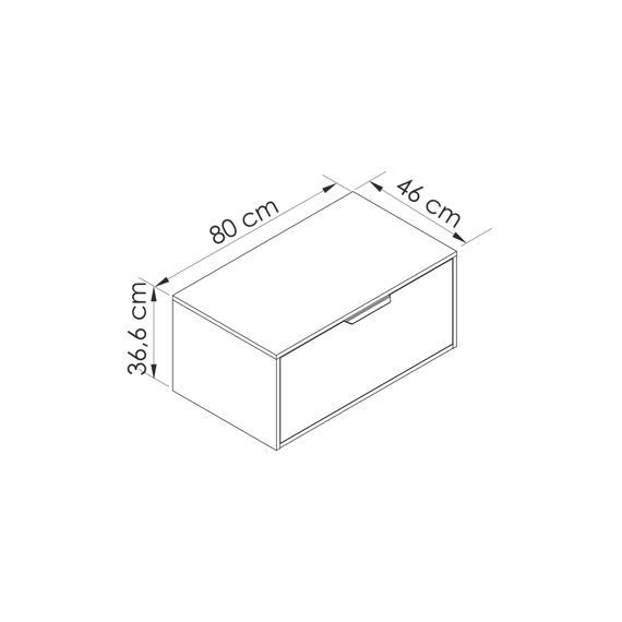 Allibert Evo Ladenblok 80 Cm Grijs Onyx Mat