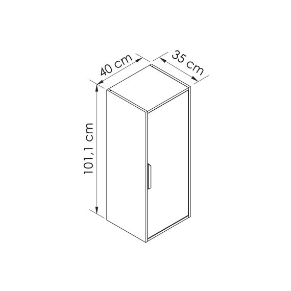 Allibert Evo Halve Kolomkast 40 Cm Glanzend Alpenwit