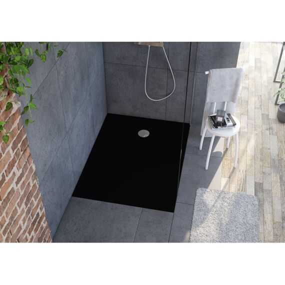 Allibert Karbon Rechthoek Mat Zwart-120 X 90 X 2,6 Cm