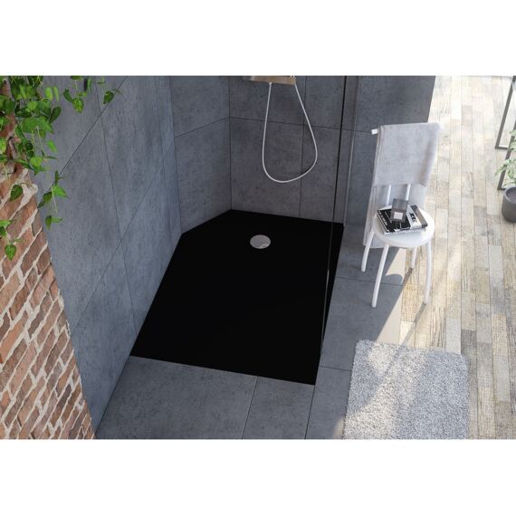 Allibert Karbon Rechthoek Mat Zwart-120 X 90 X 2,6 Cm