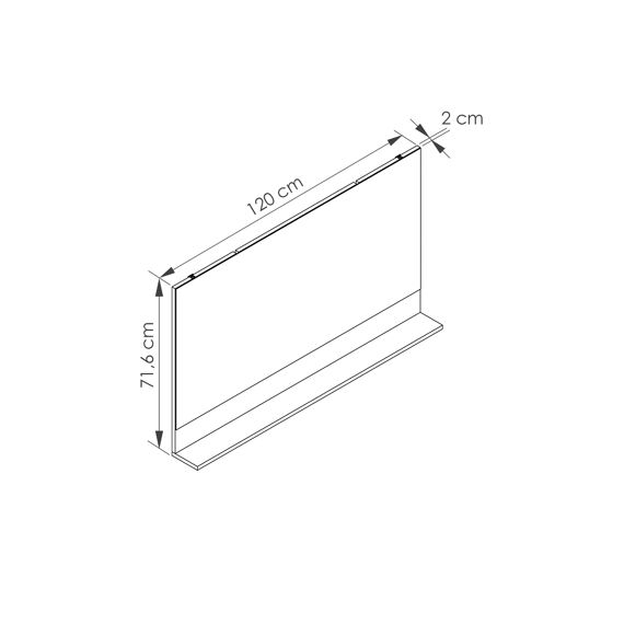 Allibert Loft-Game Spiegel Met Aflegplank 120 Cm Eik Cognac