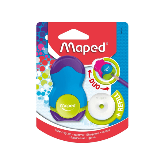 Maped Slijper/Gum Loopy Soft Touch Assortiment