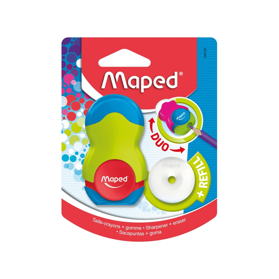 Maped Slijper/Gum Loopy Soft Touch Assortiment