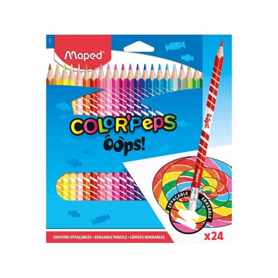 Maped Kleurpotloden Oops Color Peps Uitwisbaar 24 Stuks