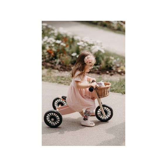 Kinderfeets Tiny Tot Plus Houten Loopfiets En Driewieler 2 In 1 Rose