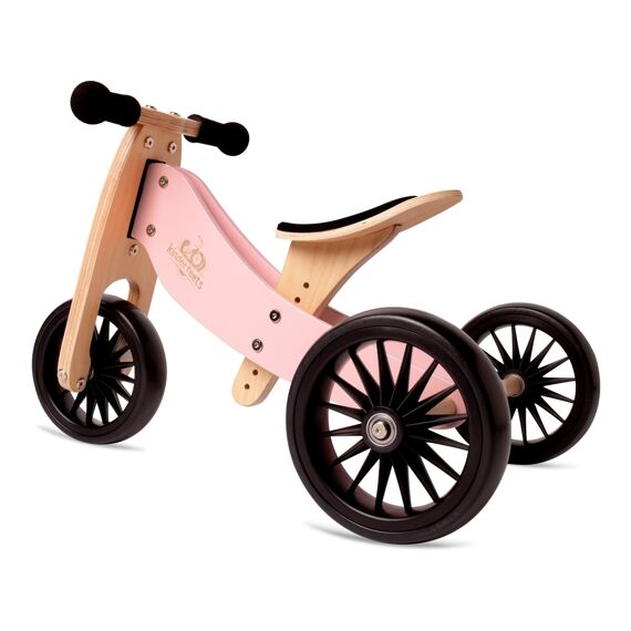 Kinderfeets Tiny Tot Plus Houten Loopfiets En Driewieler 2 In 1 Rose