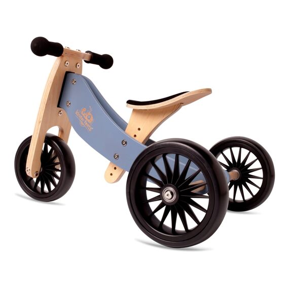 Kinderfeets Tiny Tot Plus Houten Loopfiets En Driewieler 2 In 1 Slate Blue