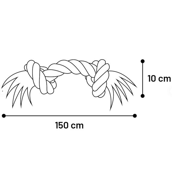 Flamingo Hs Katoen Jim Knoopbeen 2 Knopen  Blauw/Wit/Grijs Jumbo 150Cm