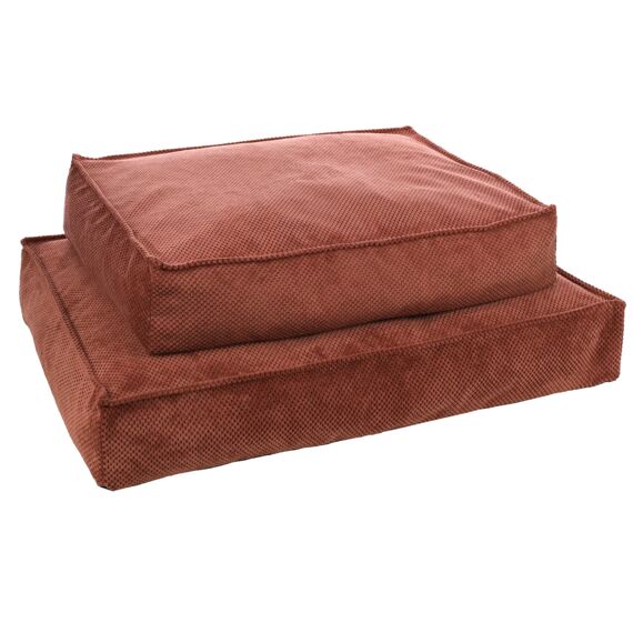 Flamingo Kussen Reno Rechthoekig+Rits+Rand  Zalmroze 100X70X16Cm