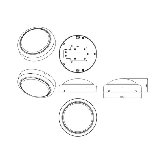 Projectline Wall Mount Rond 1400Lm 4000K