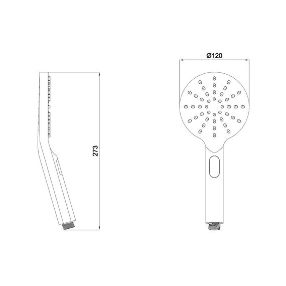 Como Handdouche Met Drukknop Chroom